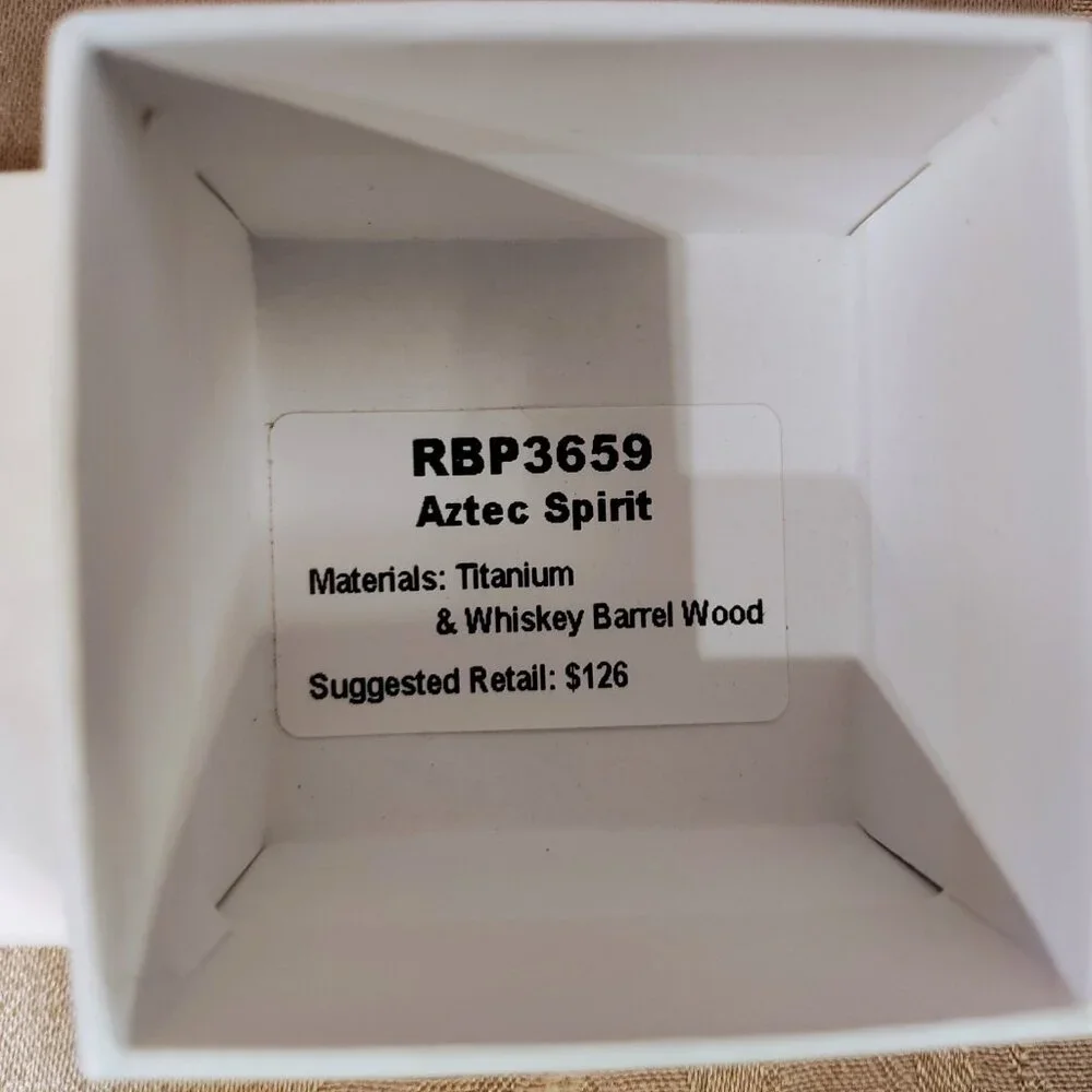 Bomb Party Aztec Spirit Men's Ring, Size 8.5, New With Tags